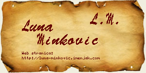 Luna Minković vizit kartica
